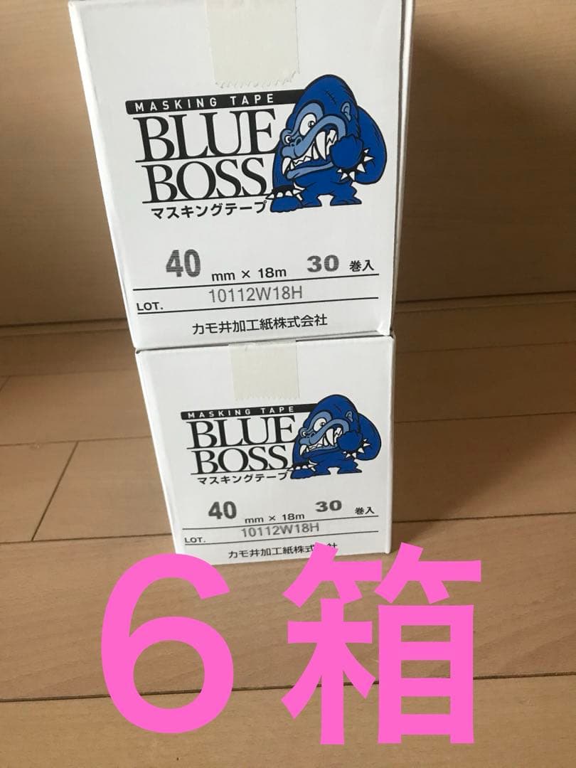 カモ井マスキングテープブルーボス40m 6箱