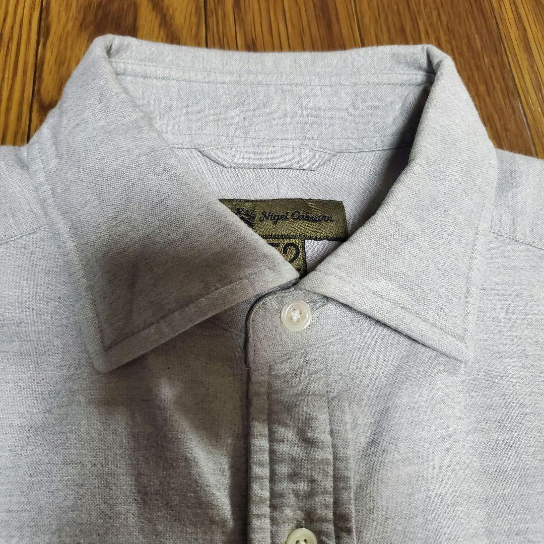 ナイジェルケーボン ブリティッシュオフィサーズシャツ 52 グレー