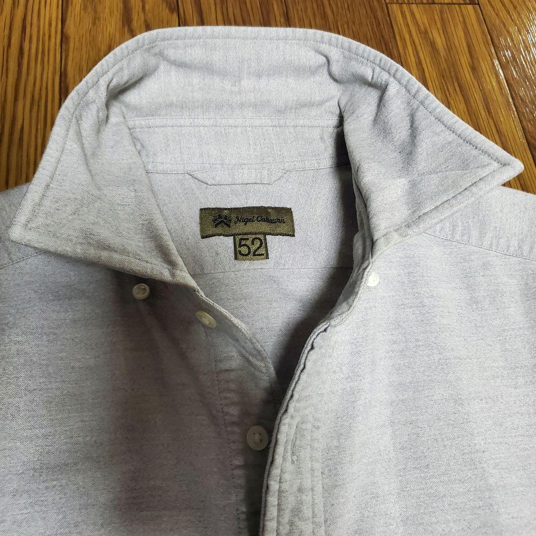 ナイジェルケーボン ブリティッシュオフィサーズシャツ 52 グレー