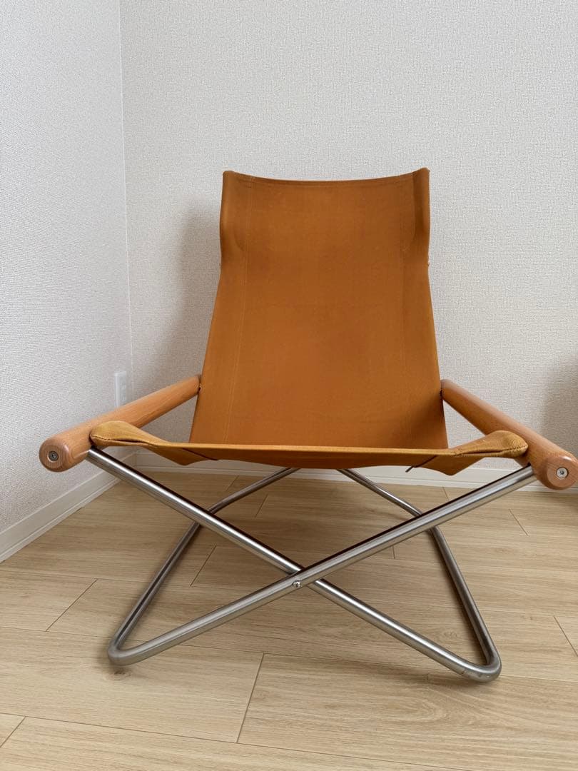 セット販売　ニーチェアx オットマンセット ナチュラル✖️キャメル