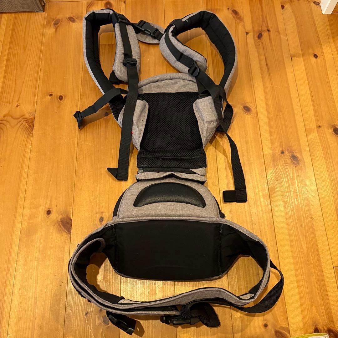 【美品】miamily HIPSTER PLUS グレー抱っこ紐　ヒップシート