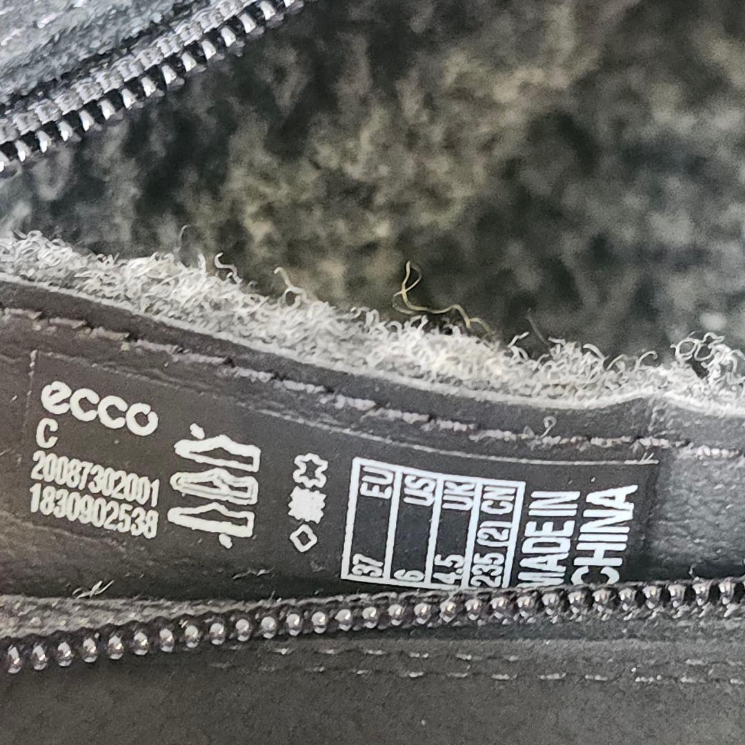 極美品✨eccoエコー超ロングブーツ23.5cmスエード中ボア滑り止めジッパー付