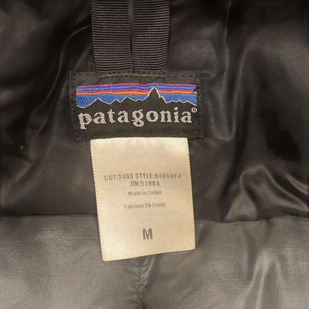 ［かいと］Patagoniaフード付きダウンジャケット ブラック/グレーM