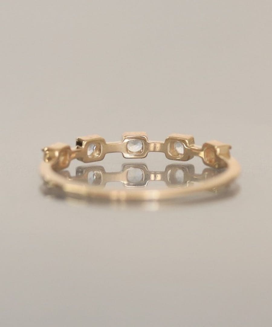 NOIR DE POUPEE リング K10スクエア 石とばしリング　11号