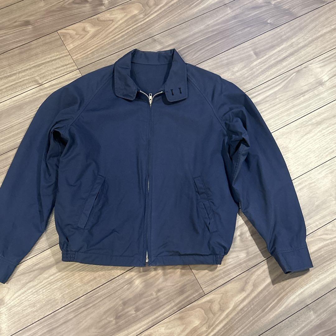 VAN JAC ネイビー スウィングトップ　バックロゴ　L ブルゾン　ブァン