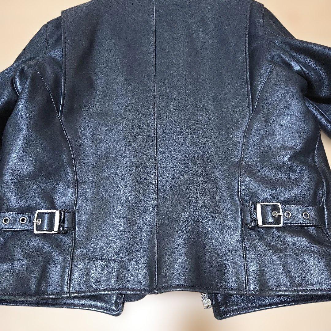 (最終値下げ）ブラック　レザー　シングル　ライダースジャケット　アウトロー　牛革
