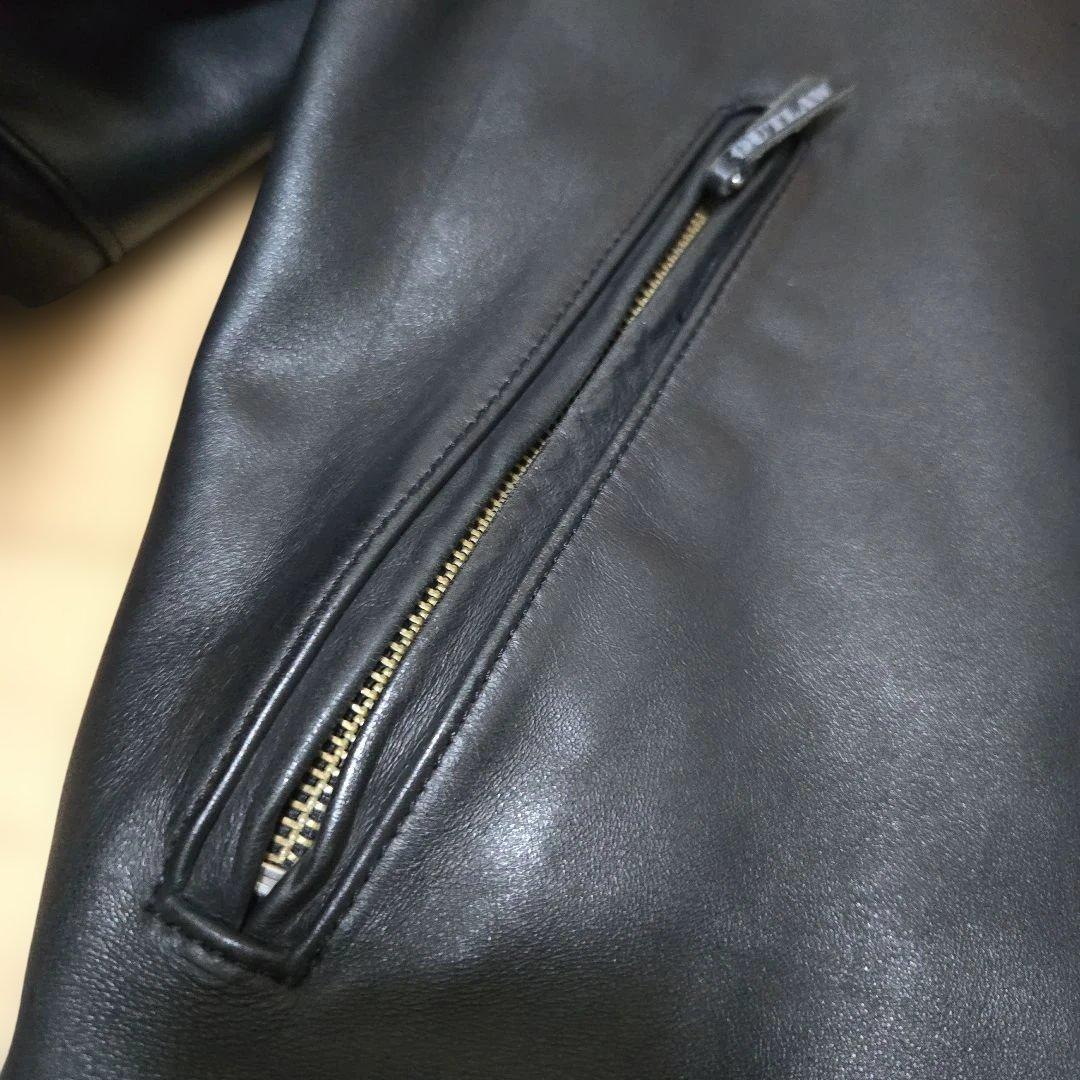 (最終値下げ）ブラック　レザー　シングル　ライダースジャケット　アウトロー　牛革