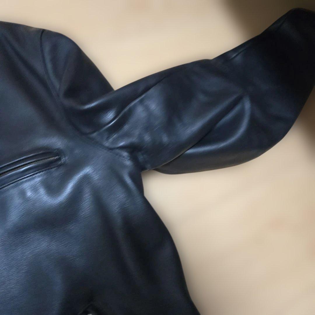 (最終値下げ）ブラック　レザー　シングル　ライダースジャケット　アウトロー　牛革