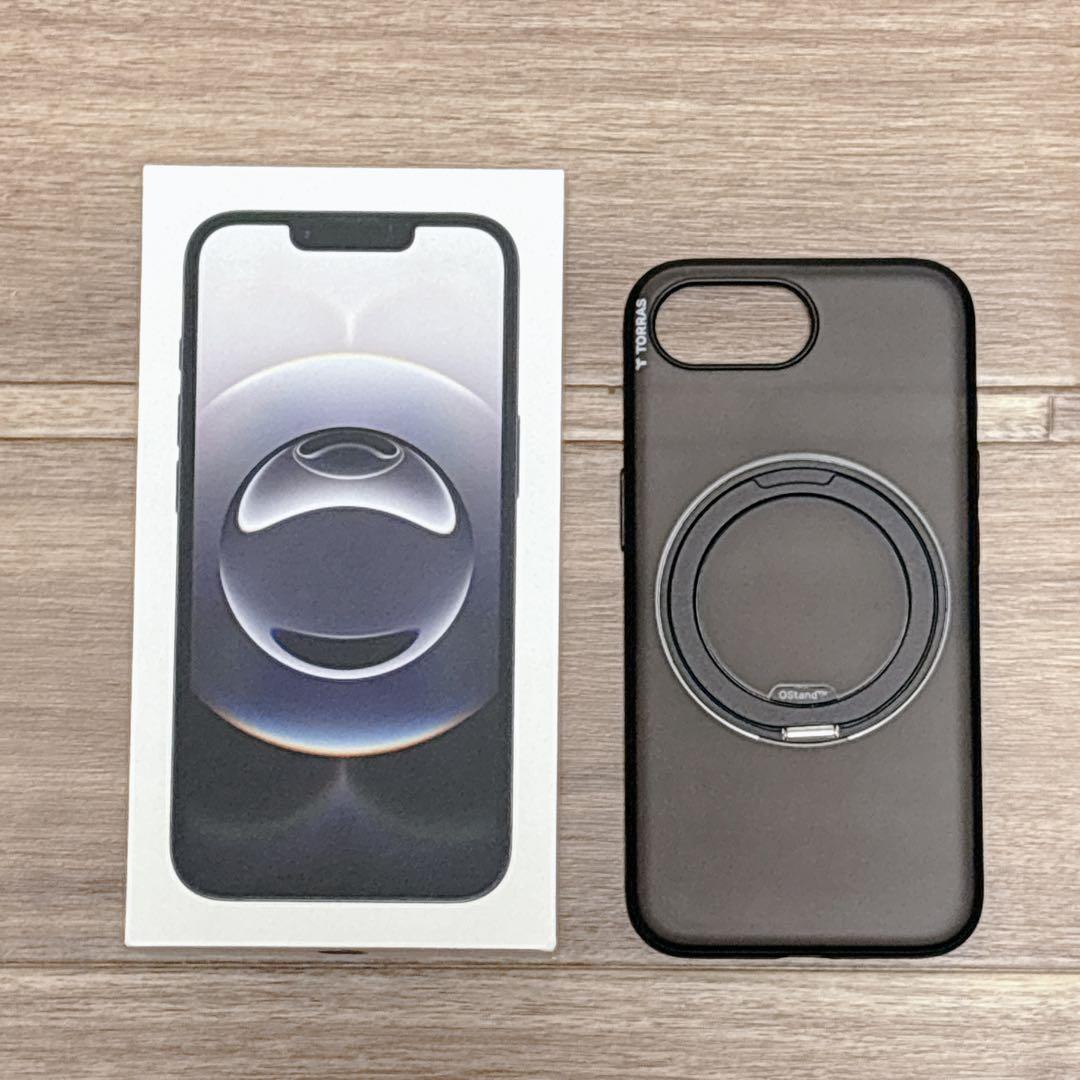 SIMフリー Apple iPhone 16e ブラック フィルム ケース付き