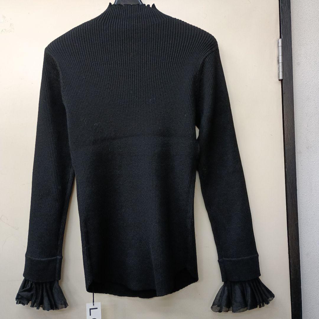 LOUNIE ブラック ハイネック セーターお袖シアー付き 今季新品