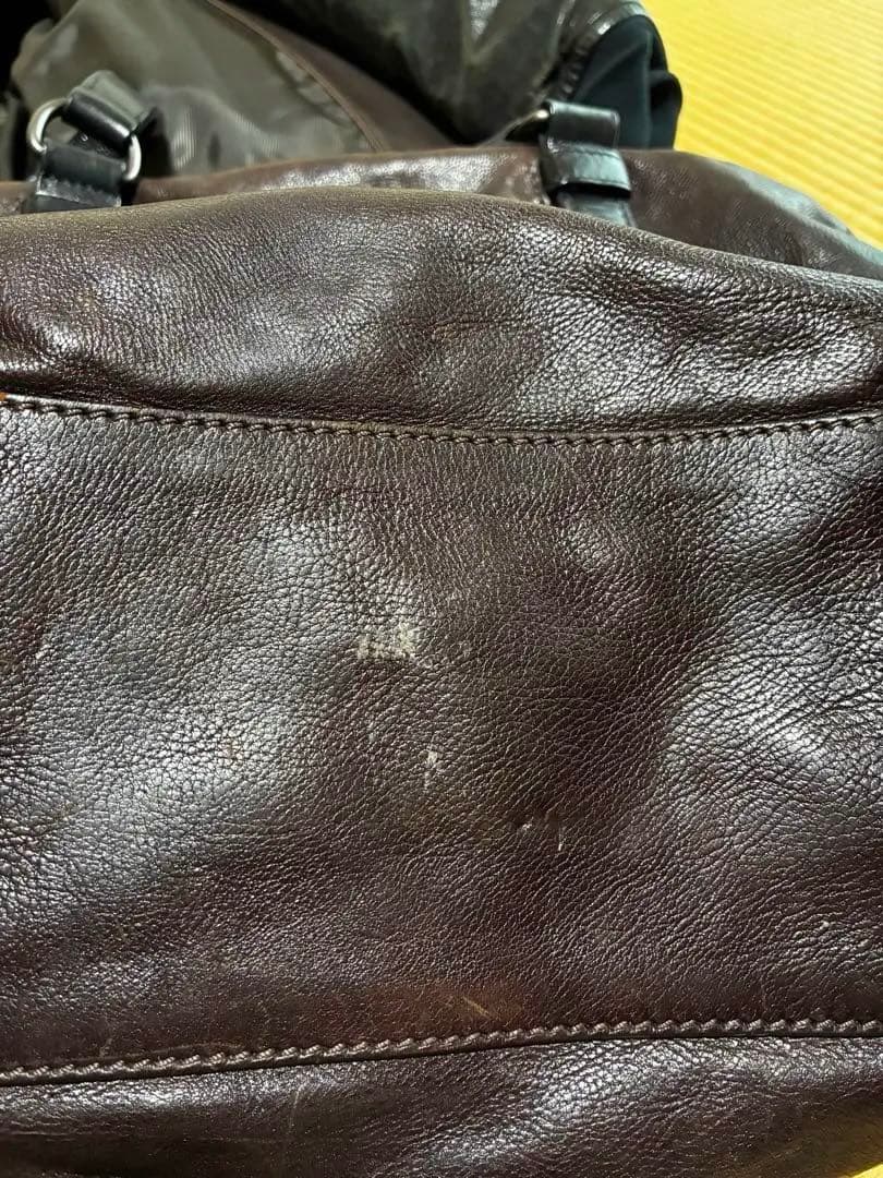 5*0様 PRADA プラダ トートバッグ ショルダーレザー TEAK 茶 VA