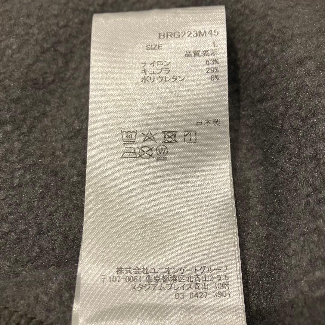 【美品】BRIEFING GOLFモックネックシャツ 裏起毛 オリーブ Lサイズ