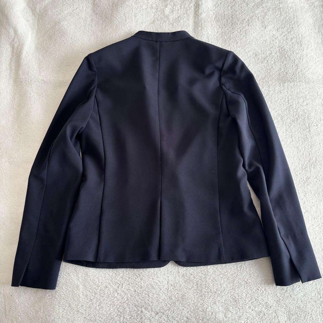 ✨️美品✨️ PLST プラステ ノーカラー パンツスーツ ネイビー Sサイズ