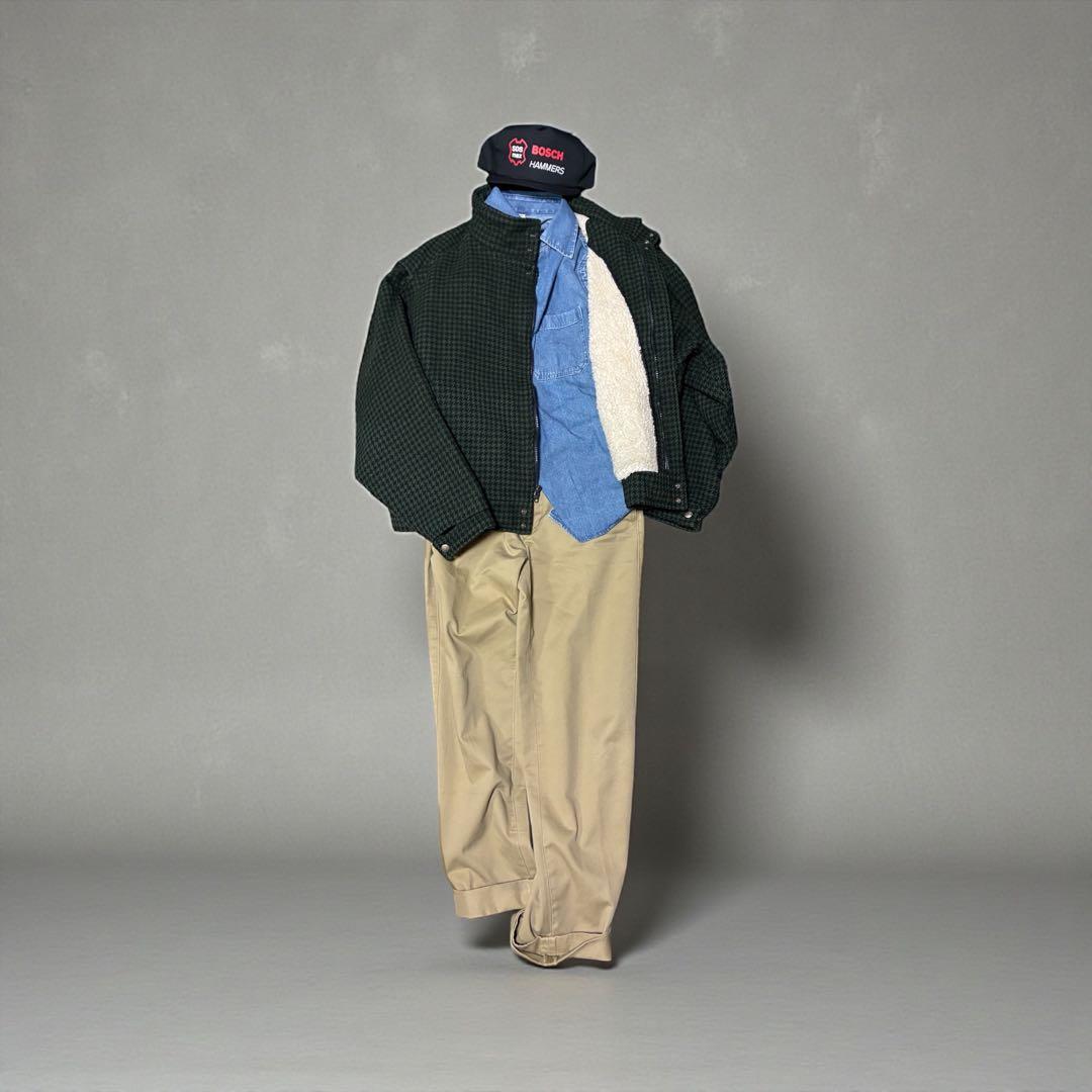80’s Woolrich ウールハリントンジャケット USA製 短丈 裏ボア