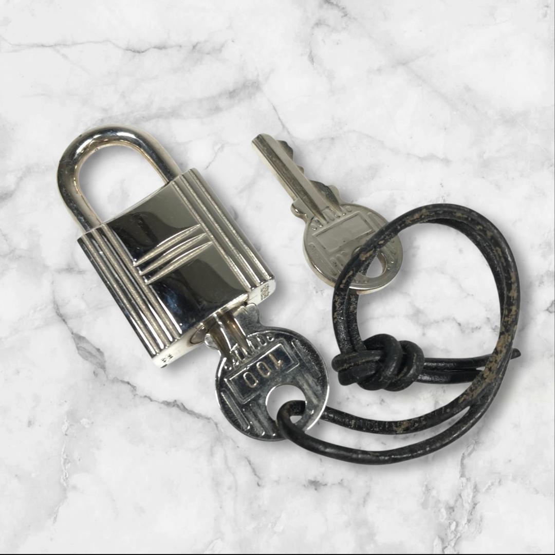 エルメス HERMES パドロック 南京錠 カデナ 鍵付 No.100 金属素材