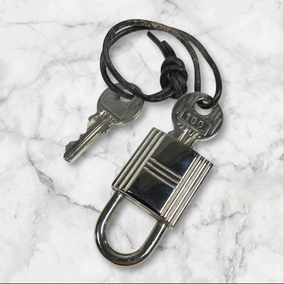 エルメス HERMES パドロック 南京錠 カデナ 鍵付 No.100 金属素材