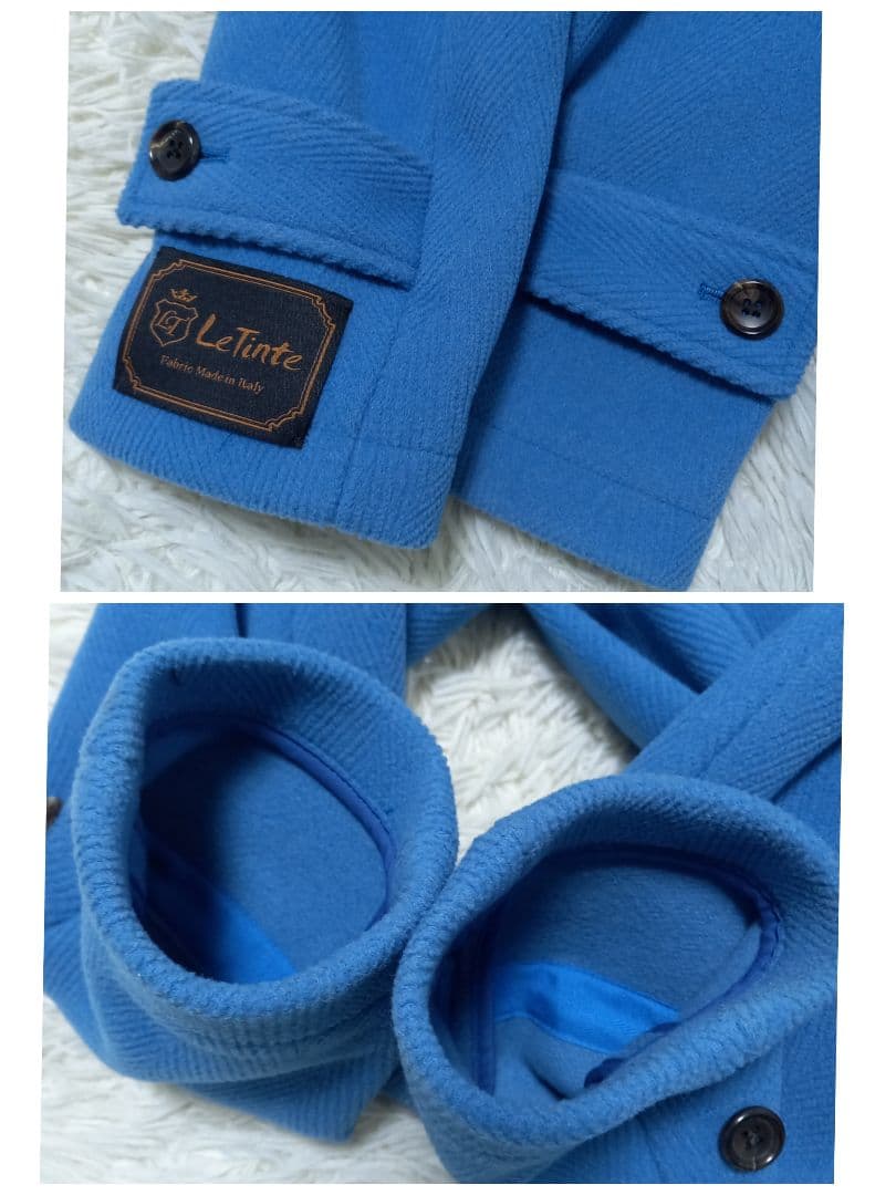 ●良品●　ORCIVAL　Le Tinte　ヘリンボーン　ダッフルコート　ブルー