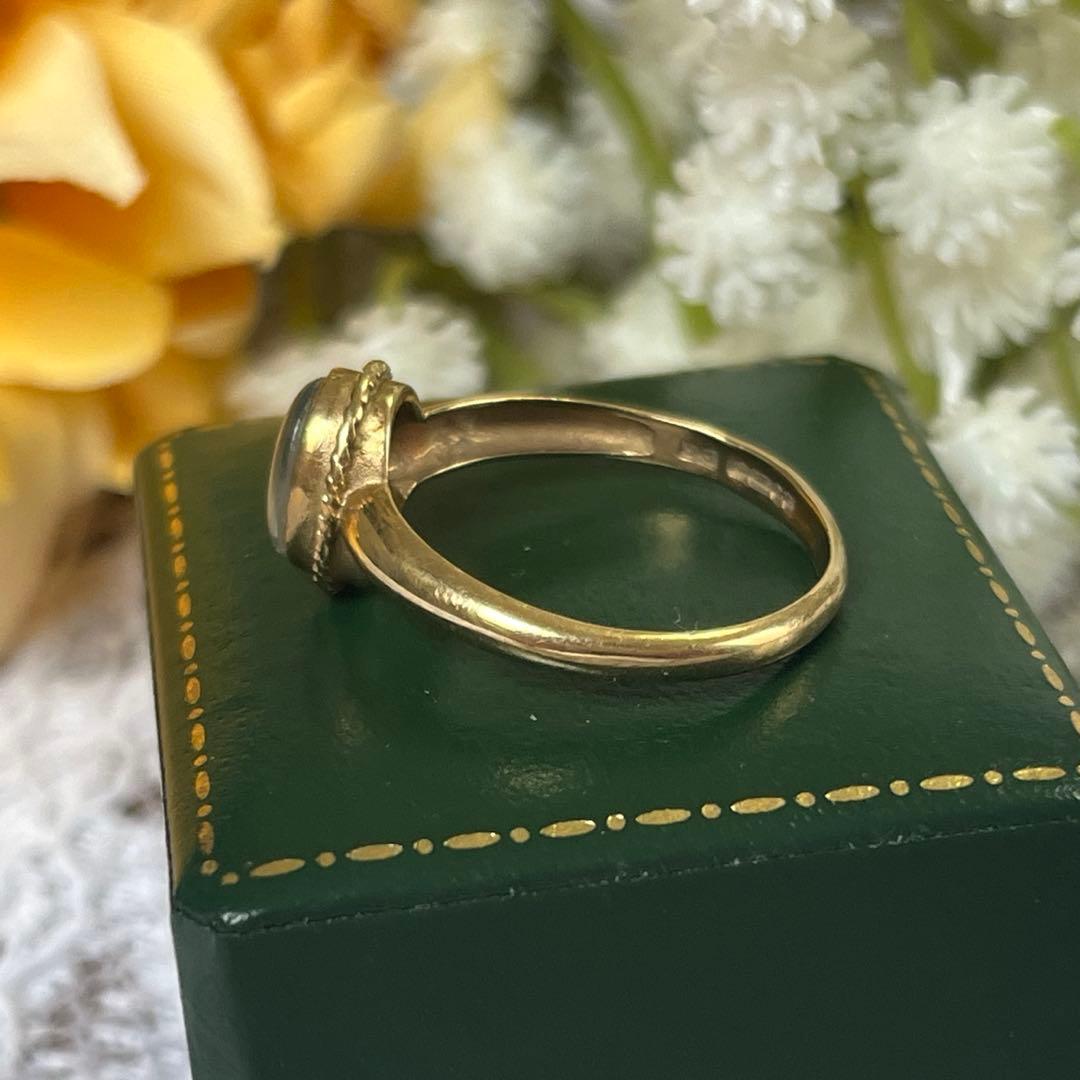 【現品限り】英国 張り合わせ石 ビンテージ オパール　リング 指輪 1974年