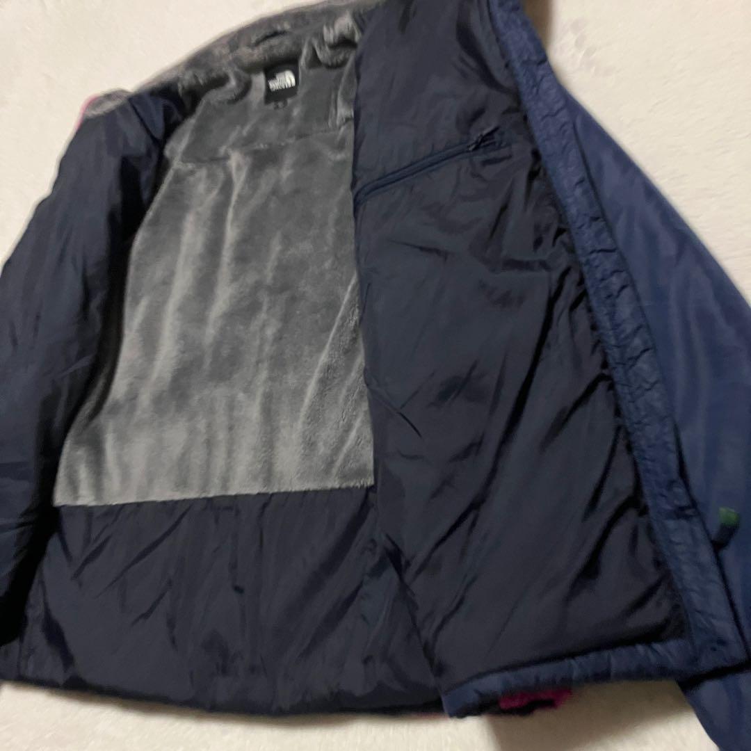THE NORTH FACE ダウンジャケット XL ネイビー/ピンク 裏起毛