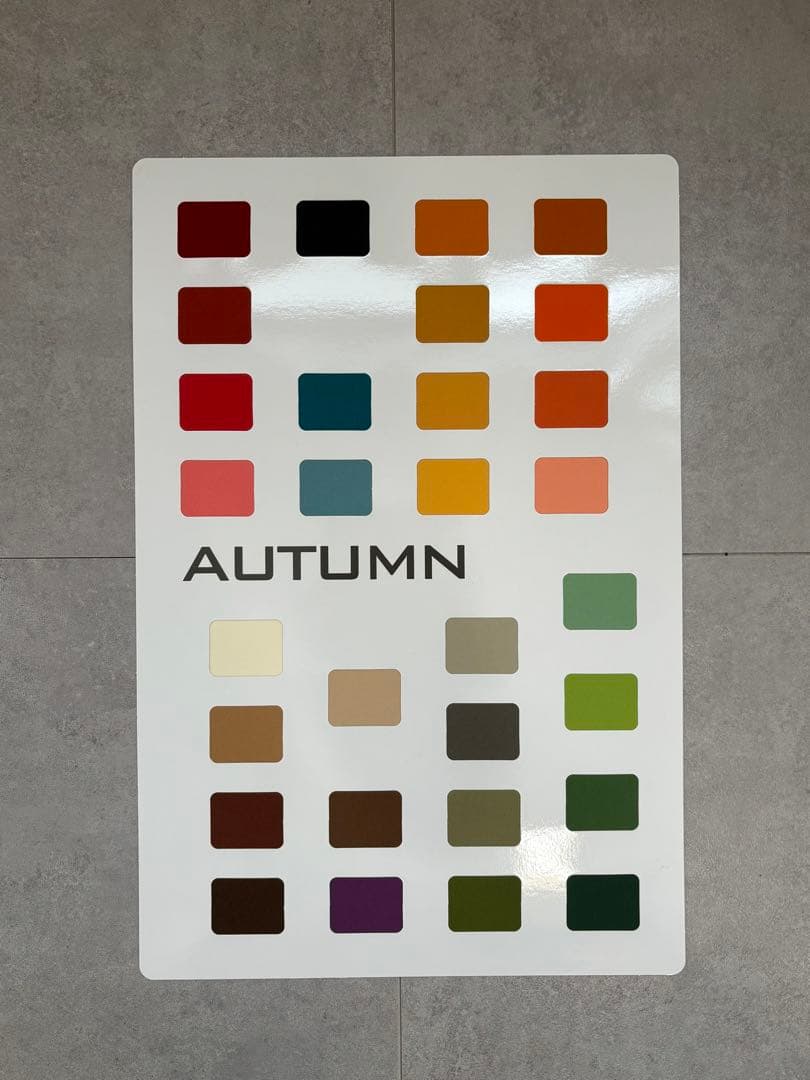 ケース付き、シール付きで便利！パーソナルカラー診断用ドレープ120色など