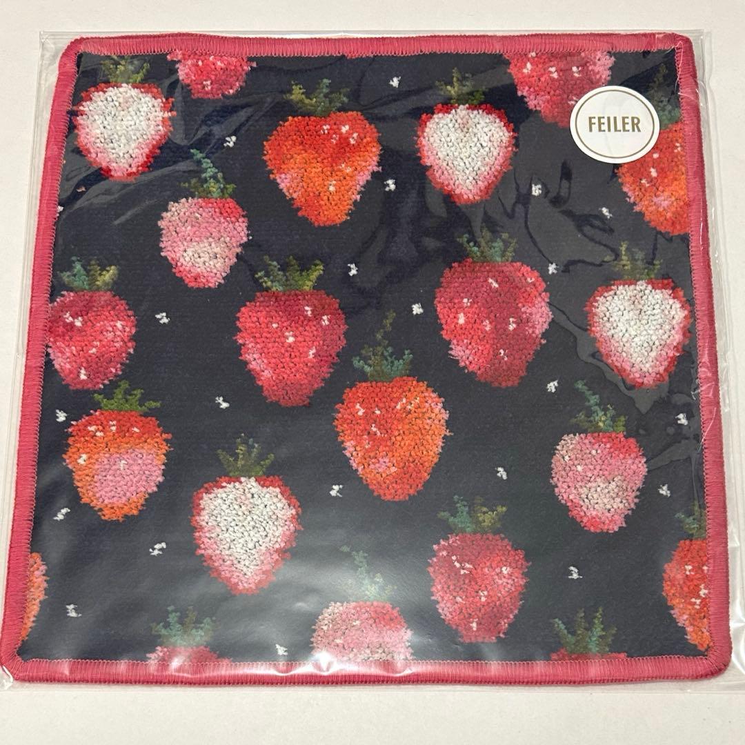 フェイラー タオルハンカチ　ピーチドット