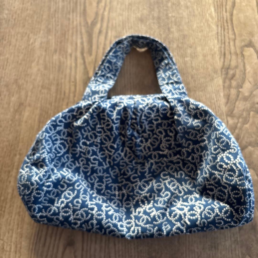 CHANEL 布ボストンバッグ