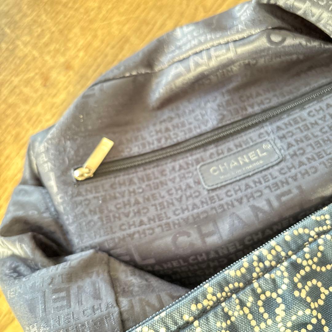 CHANEL 布ボストンバッグ