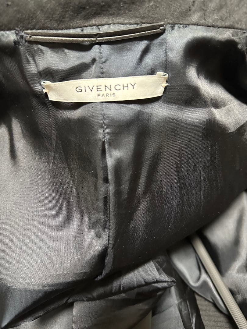 ジバンシー　レザー切り替え　パーカー　ジャケット