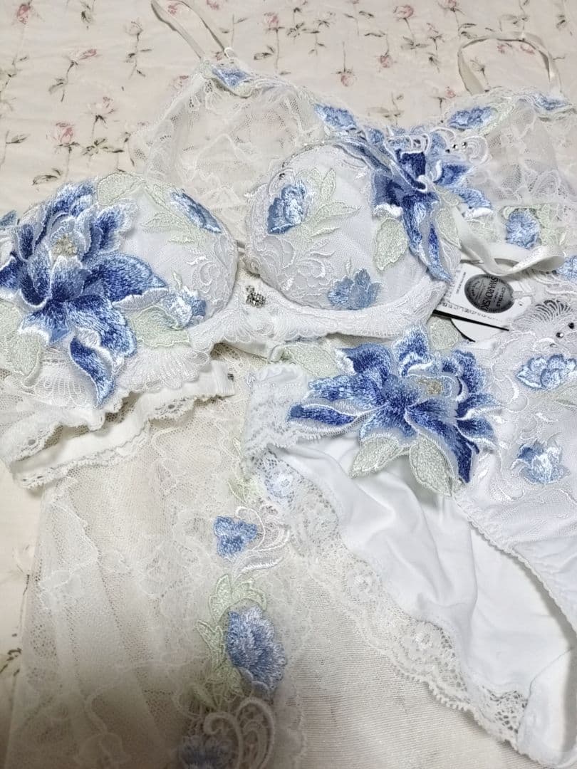ほ*ぷ様 サルート迎賓の薔薇C70ブラジャー ショーツM キャミソールM 3点セ