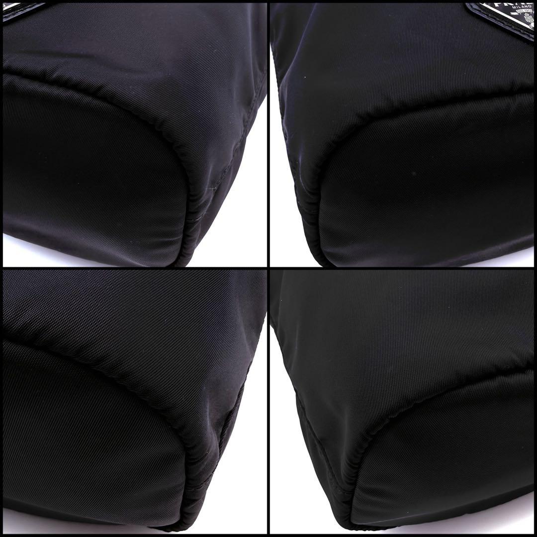 【良品】PRADA プラダ　RE-NYLON 巾着ポーチ　三角ロゴ　サフィアーノ