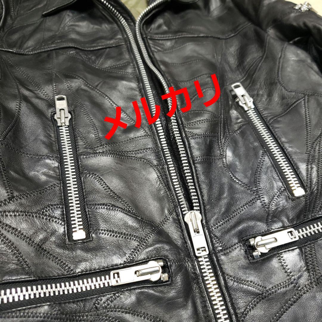 フウドブレイン fuudobrain ツギハギ レザー ライダース ジャケット