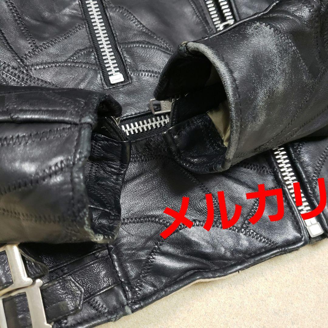 フウドブレイン fuudobrain ツギハギ レザー ライダース ジャケット