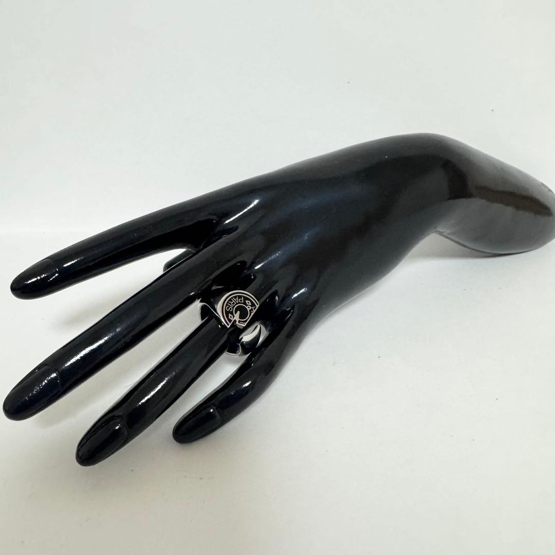 【美品】エルメス HERMES カルーゼル リング シルバー ブラック