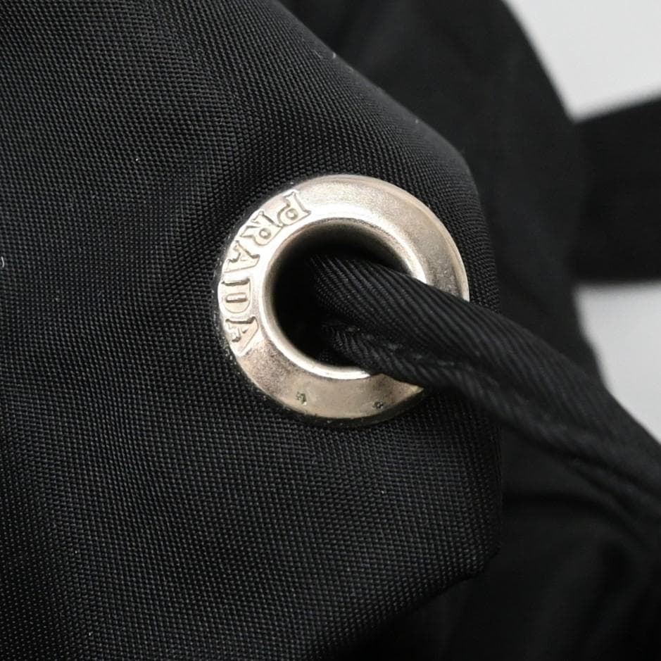 ■ 48192 PRADAプラダ ナイロンリュックサック 三角ロゴ プレート*