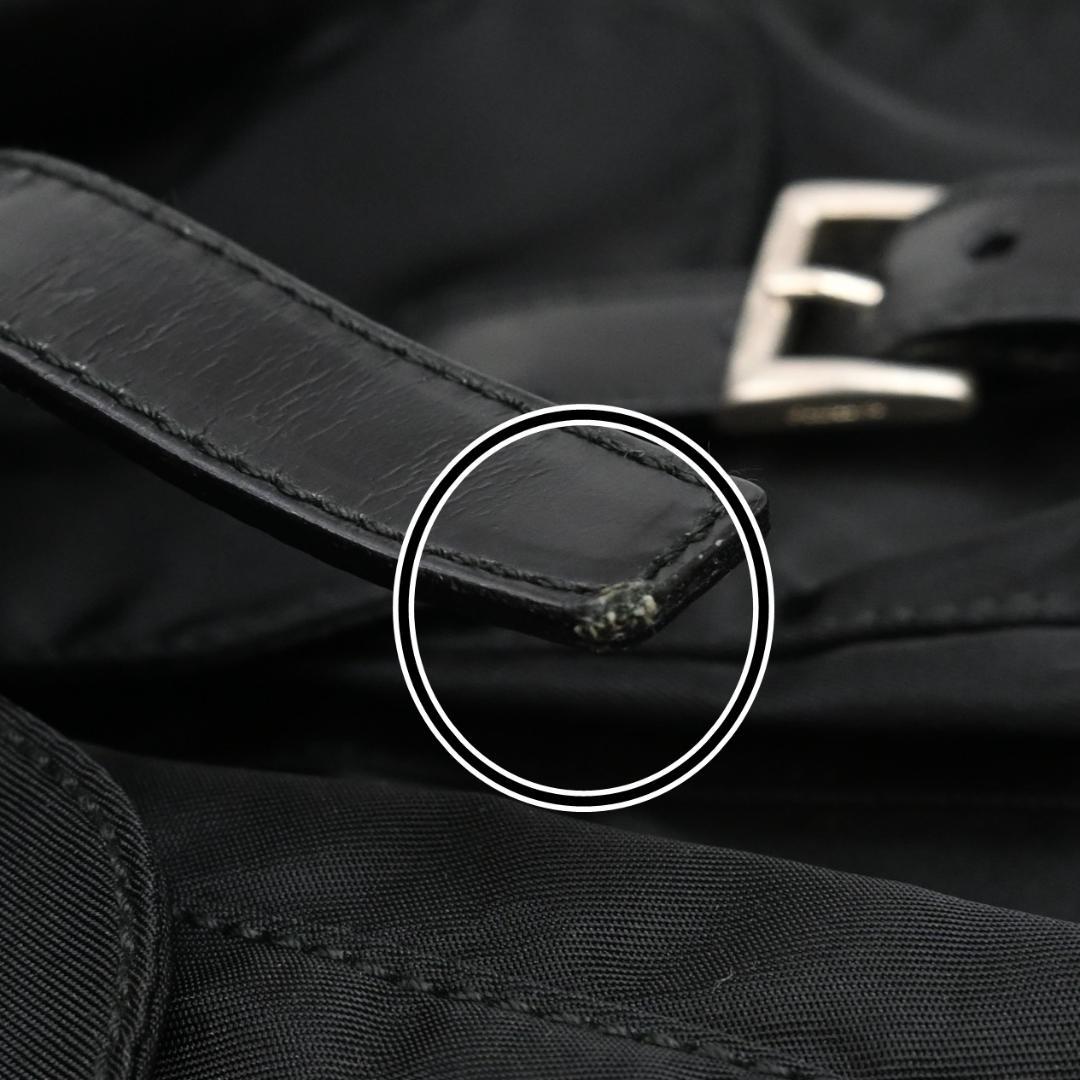 ■ 48192 PRADAプラダ ナイロンリュックサック 三角ロゴ プレート*