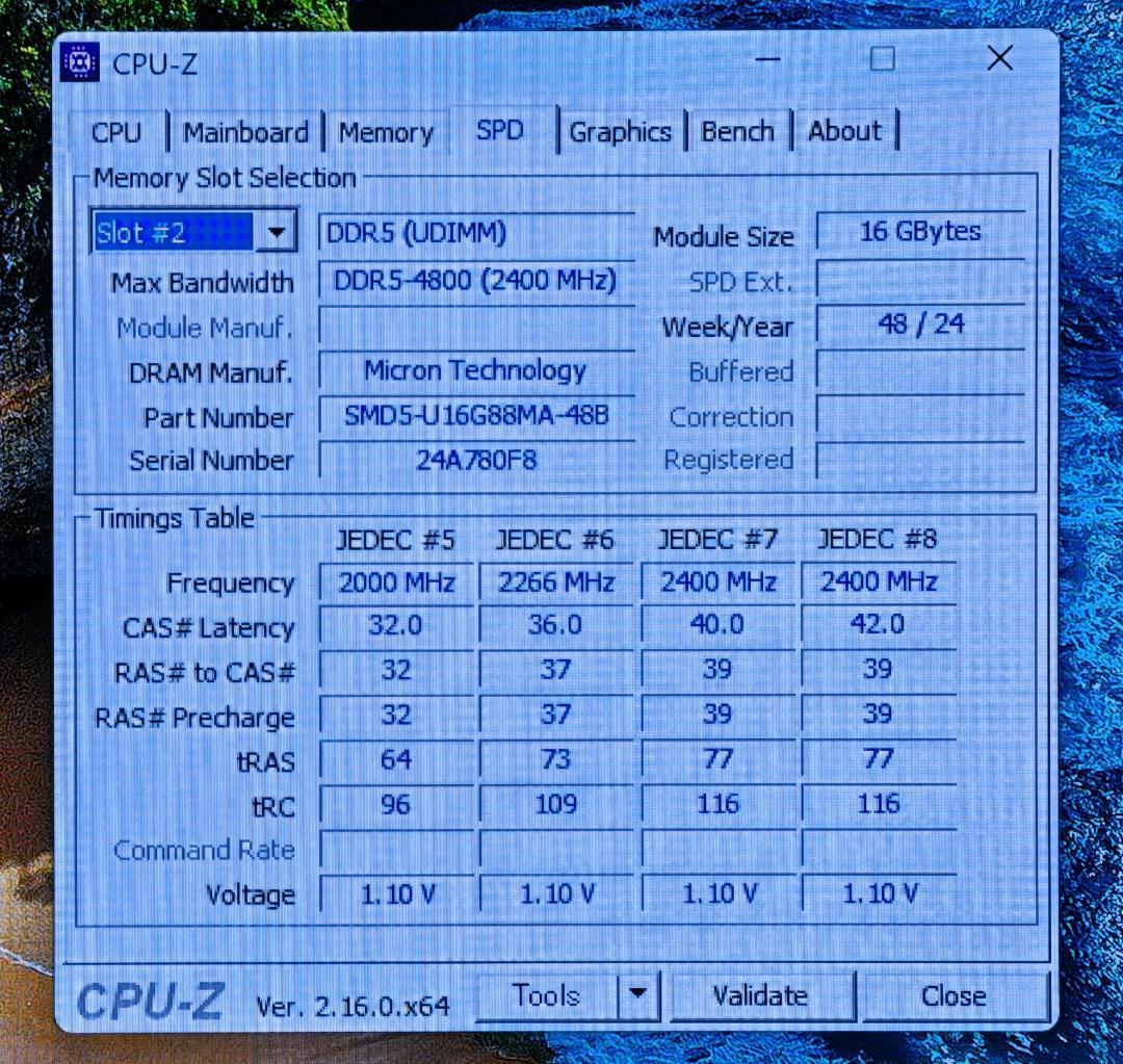 メモリー Micron DDR5 4800 32GB 16GBx2 SanMax