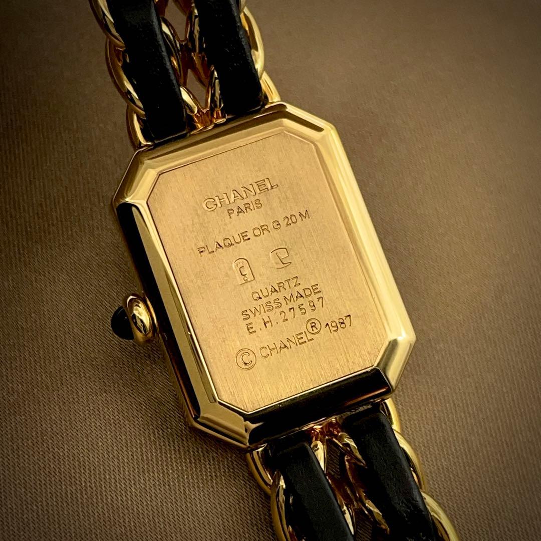 T172 シャネル プルミエールL H0001 GP×レザー クォーツ