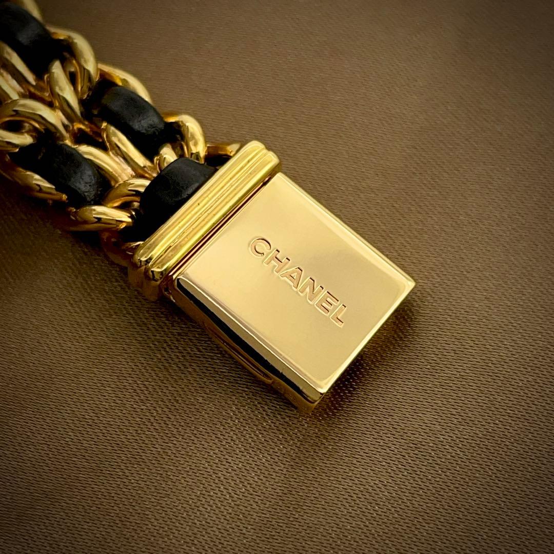 T172 シャネル プルミエールL H0001 GP×レザー クォーツ