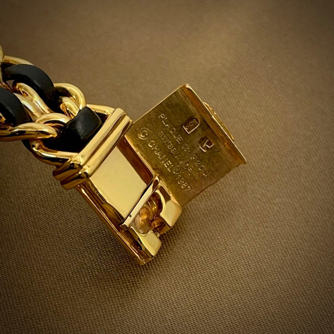 T172 シャネル プルミエールL H0001 GP×レザー クォーツ