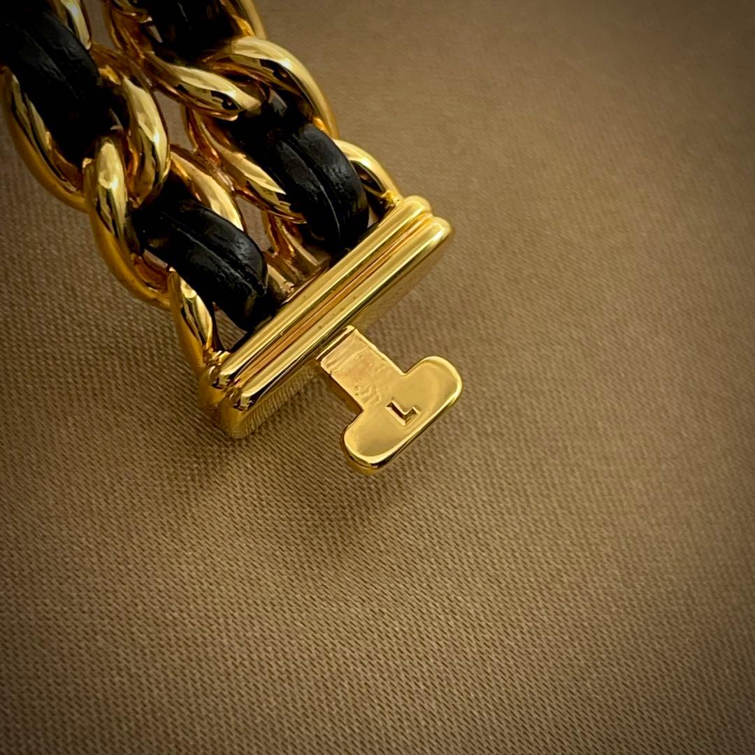 T172 シャネル プルミエールL H0001 GP×レザー クォーツ