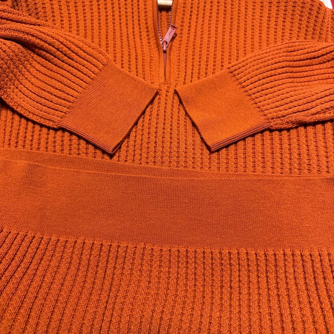 マッキントッシュロンドン・ウール100 ハーフジップアップ　ニットセーター　XL