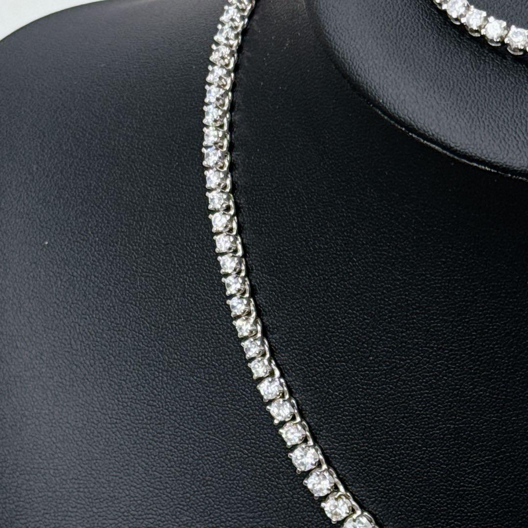 925刻印 テニスネックレス ブレスレット セット シルバー 38g グラデ