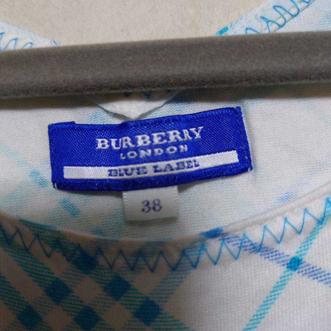 美品　BURBERRY　バーバリー ロンドン　キャミソール　38 M ブルー 青