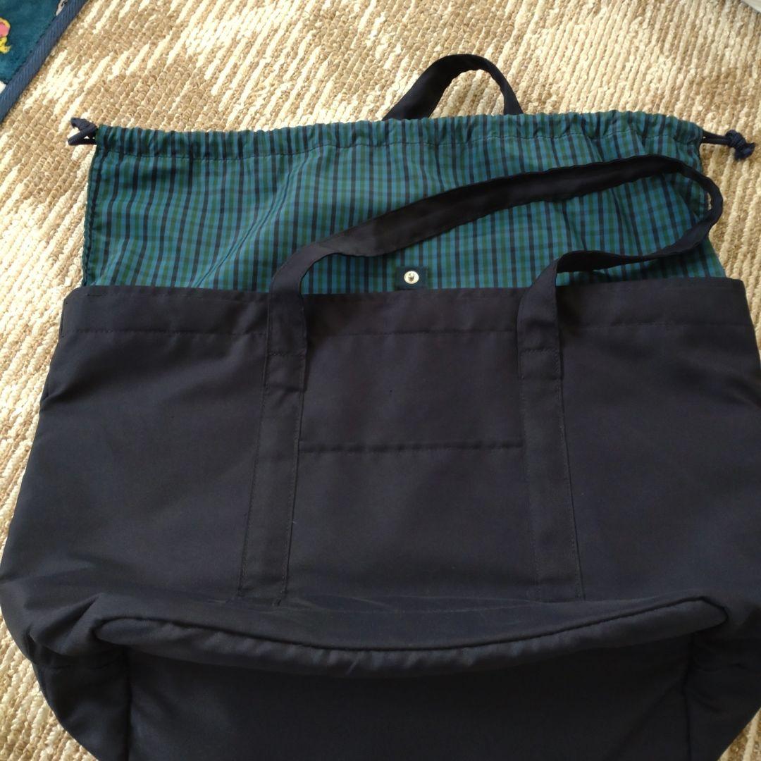 ファミリア　マザーズバッグ　青