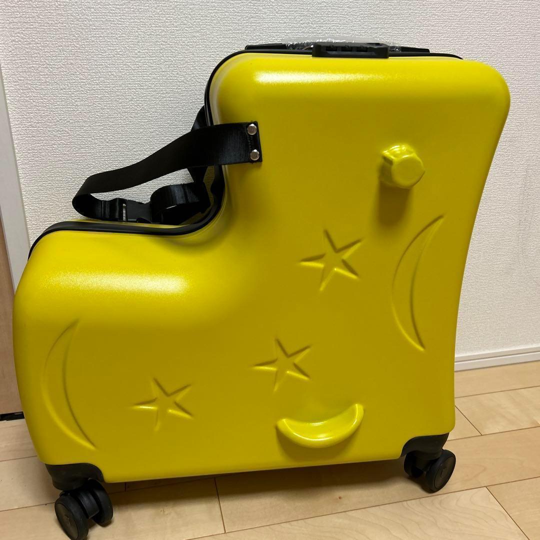 子供が乗れるスーツケース イエロー Mサイズ キャリーケース 旅行 お出かけ