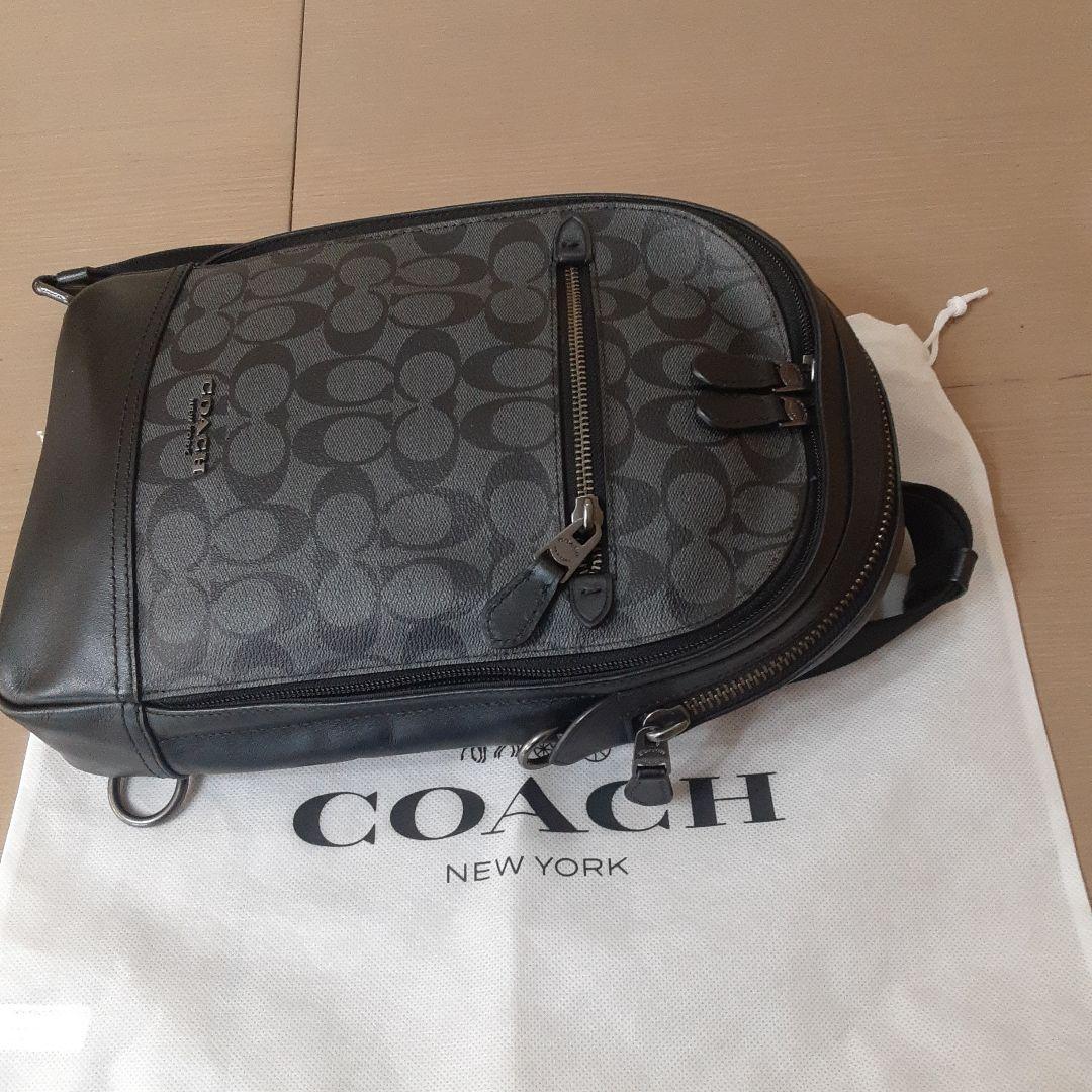 COACH ボディバッグ ブラック/グレー