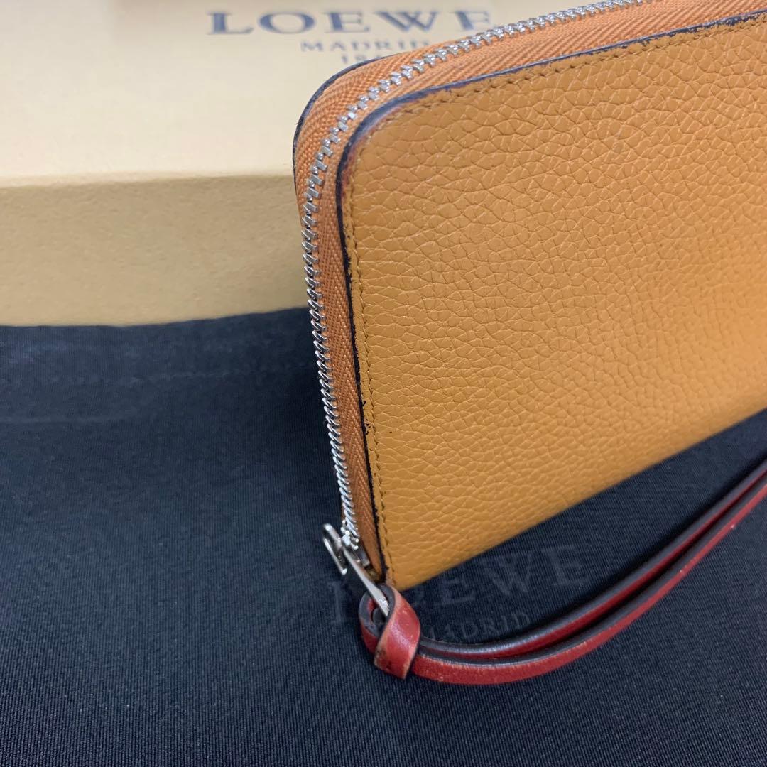 新品同様‼️ 現行　ロエベ　LOEWE 長財布　アナグラム　ラウンドファスナー