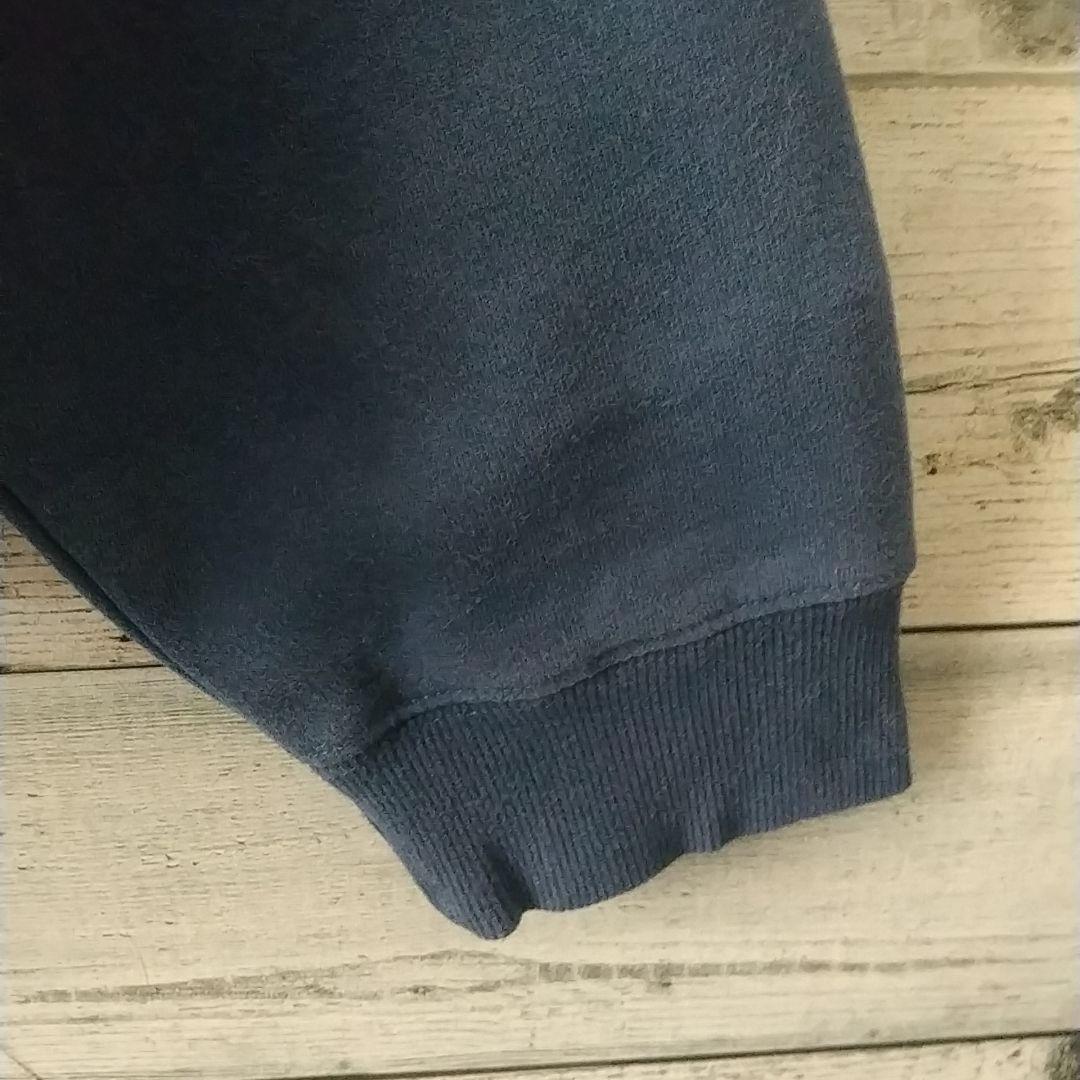 希少カラー☆ステューシー 刺繍 クラウン パイルロゴ パーカー L 紺