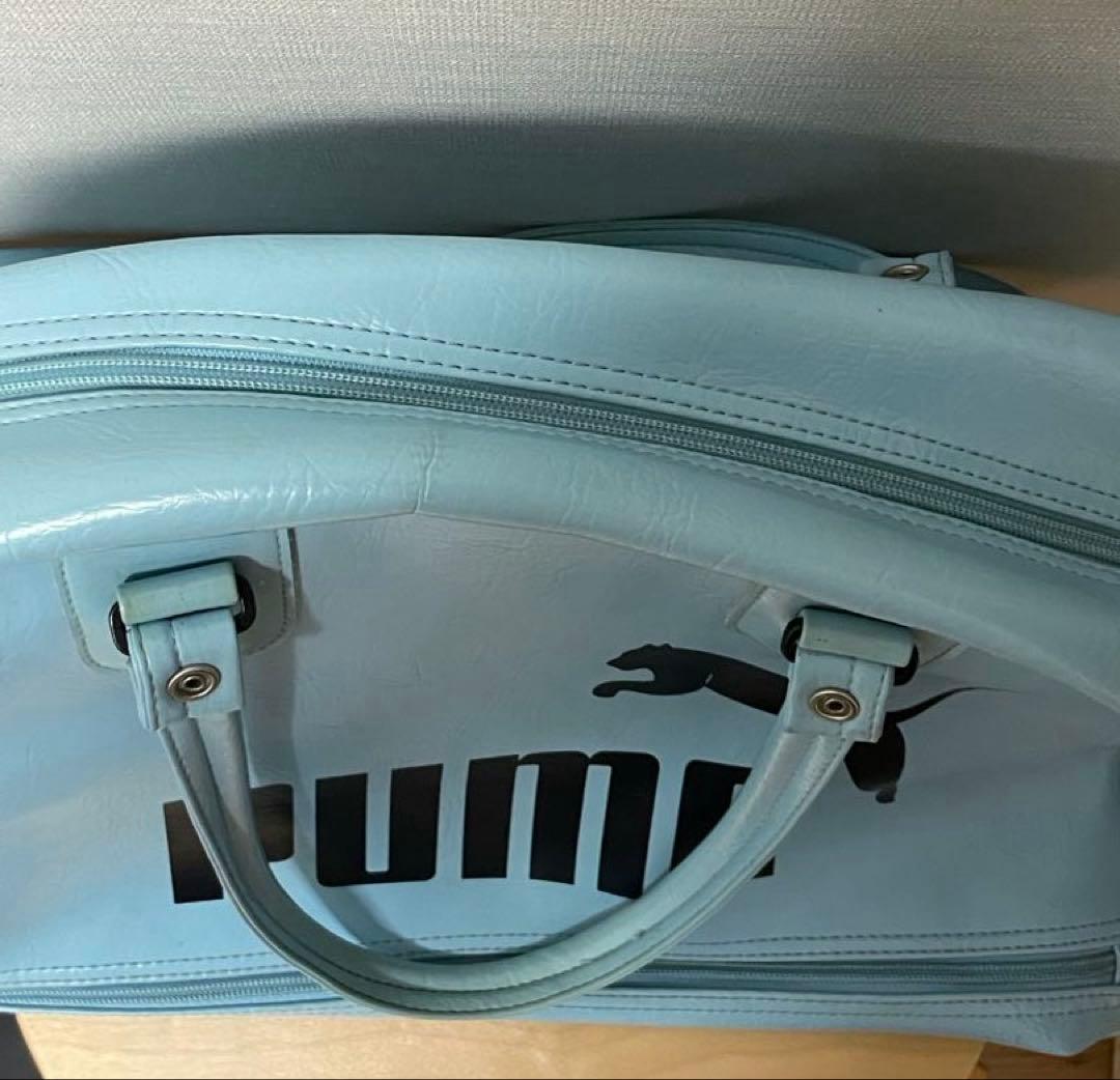 【レトロ】 PUMA 水色　ボストンバッグ