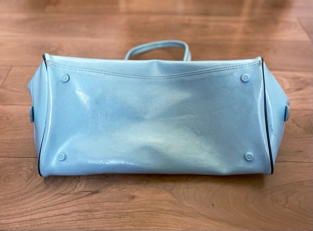 【レトロ】 PUMA 水色　ボストンバッグ